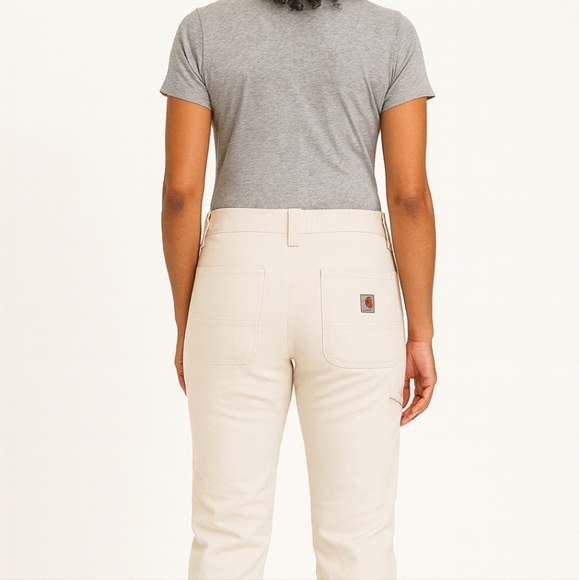Carhartt Canvas Work Pants 33x30 Natural Unisex Women’s Size 12, Straight Leg - Picture 7 of 7